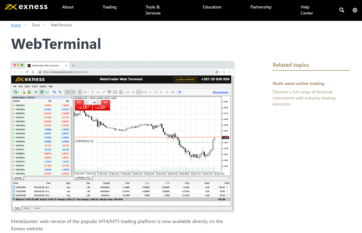 Exness Review web terminal Exness Review web terminal